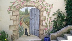 Fence Murals Ideas Secret Garden Mural Painted Fences Pinterest