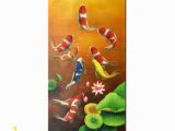 Feng Shui Wall Murals 2019 Hand Painted Modern Canvas Feng Shui Zen Abstract Wall Art Koi Fish Animal Oil Painting China S Wind asian Home Decoration Multi Sizes Afs03 From