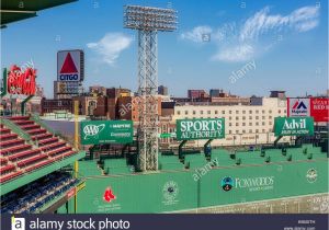 Fenway Park Green Monster Wall Mural Green Monster Stockfotos & Green Monster Bilder Alamy