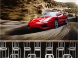 Ferrari Wall Mural Custom 3d Wallpaper Stereo City Night View Sports Car Murals