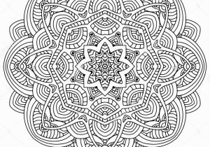 Fidget Spinner Coloring Page Vector Round Abstract Circle Mandala Style