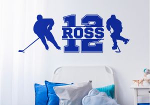 Field Hockey Wall Murals Hockey Vinyl Wall Decal 2 0 with Player Last Name & Number