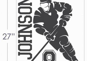 Field Hockey Wall Murals New 2015 Custom Name & Number Hockey Player Vinyl Wall Decals Mural Wall Stickers for Kids Rooms Size 56 69cm Wall Stickers Uk Wall Stickers Vinyl