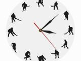 Field Hockey Wall Murals Sport theme Hockey Decorative Wall Clock Field Hockey Icon Clocks Watches Wall Clock Home Decoration