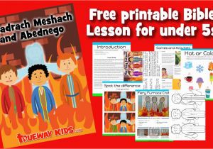 Fiery Furnace Coloring Page Shadrach Meshach and Abednego Preschool Bible Lesson