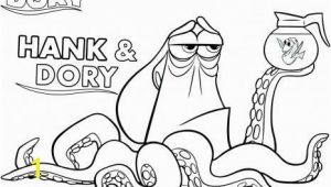 Finding Dory Characters Coloring Pages Print Out Cartoon Finding Dory Hank Coloring Page for Kidsee