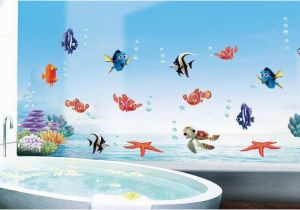Finding Nemo Wall Mural Finding Nemo Bathroom Kids Nursery Childrens Fish Wall