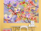 Fine Art Wall Murals Cherry Blossom Bir S Lavender and Coral" by Winborg Sisters