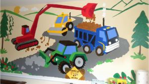 Fire Truck Mural for Wall Small Under Construction Wall Mural