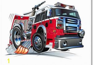 Fire Truck Mural Free Art Print Of Cartoon Fire Truck