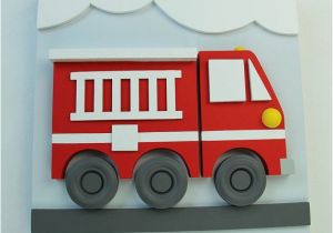 Fire Truck Wall Murals 3d Wood Fire Truck Wall Decor for Kids by Eleosstudio On