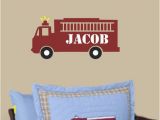 Fire Truck Wall Murals Fire Truck Wall Decal Boys Name Wall Decal Personalized Name