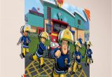 Fireman Sam Wall Mural Fireman Sam 3d Pop Out Wall Decoration Paper Card Multi Colour