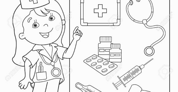 First Aid Kit Coloring Pages Free Unique First Aid Coloring Sheet Collection