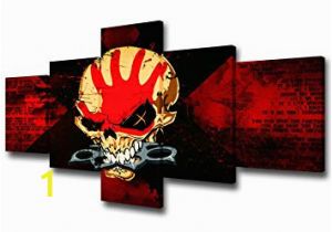 Five Finger Death Punch Coloring Pages Five Finger Death Punch Wall Art Rock and Roll Posters Vintage Hd Prints On Canvas Home Decor for Living Room Paintings 5 Panel Artwork