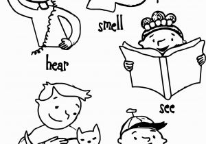 Five Senses Coloring Pages Free Five Senses Coloring Pages Fresh 5 Senses Coloring Pages Beautiful