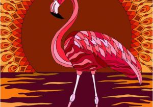 Flamingo Coloring Pages Pdf Flamingo On the Beach Pdf Zentangle Coloring Page therapy Coloring Digital Download Printable Adult Coloring Page