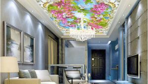 Floor to Ceiling Wall Murals 3d Ceiling Murals Wallpaper Custom European Luxury Flowers Green Leaves Living Room Home Decor 3d Wall Murals for Walls 3 D High Wallpaper Hd