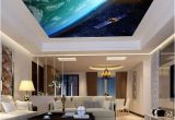 Floor to Ceiling Wall Murals Sun Earth Ourterspace Satellite Ceiling Wall Mural