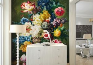 Floral Mural Designs Fashion Interior Flower Design Oil Painting 3d Mural Wallpaper Hotel