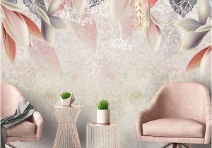 Floral Wall Murals Canada 3d Custom Wallpaper Vintage Hand Painted Flowers nordic Minimalist Living Room Tv Background Mural Environmental Non Woven Mural Canada 2019 From