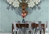 Floral Wall Murals Canada Vintage American Style Flower Deer 3d Murals Wallpaper for sofa Backgroud Custom 3d Wall Murals Removable Canada 2019 From Fumei66 Cad $40 22