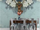 Floral Wall Murals Canada Vintage American Style Flower Deer 3d Murals Wallpaper for sofa Backgroud Custom 3d Wall Murals Removable Canada 2019 From Fumei66 Cad $40 22