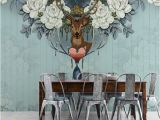 Floral Wall Murals Canada Vintage American Style Flower Deer 3d Murals Wallpaper for sofa Backgroud Custom 3d Wall Murals Removable Canada 2019 From Fumei66 Cad $40 22