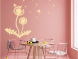 Flower Wall Murals Stickers Dandelion Vinyl Sticker Wall Decal Dandelions Art Flower Decor Nursery Decals Floral Plant Nature Seeds Cute Bedroom Blowing Stickers