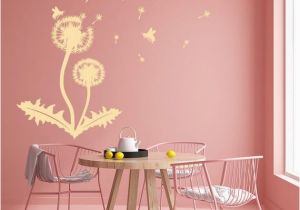 Flower Wall Murals Stickers Dandelion Vinyl Sticker Wall Decal Dandelions Art Flower Decor Nursery Decals Floral Plant Nature Seeds Cute Bedroom Blowing Stickers