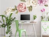 Flower Wall Murals Stickers Peony Wall Decal Set Of 6 Flower Wall Decals Peel