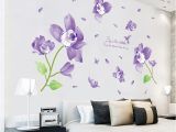 Flower Wall Murals Stickers Us $6 99 Off [fundecor] Fantasy Violet Flower Wall Stickers Home Decor Living Room Bedroom Kitchen Bathroom Wall Decal Poster Mural Wall Art In