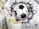 Football Murals for Bedrooms Custom Wall Mural Wallpaper 3d soccer Sport Creative Art Wall