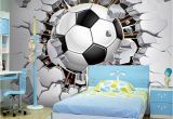 Football Murals for Bedrooms Custom Wall Mural Wallpaper 3d soccer Sport Creative Art Wall