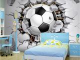 Football Murals for Bedrooms Custom Wall Mural Wallpaper 3d soccer Sport Creative Art Wall