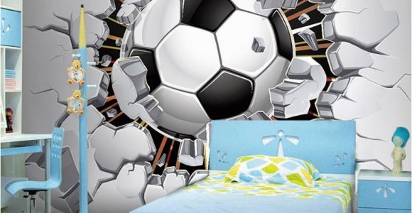 Football Murals for Bedrooms Custom Wall Mural Wallpaper 3d soccer Sport Creative Art Wall