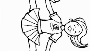 Football Player and Cheerleader Coloring Pages Clip Art Cheerleader Free Printable