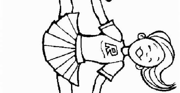 Football Player and Cheerleader Coloring Pages Clip Art Cheerleader Free Printable