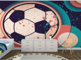 Football Splash Wall Mural Paint Effect soccer Ball Wall Mural Murawall