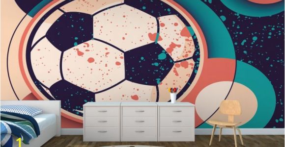 Football Splash Wall Mural Paint Effect soccer Ball Wall Mural Murawall