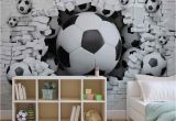 Football Splash Wall Mural Wall Mural Football Through the Wall Xxl Photo Wallpaper