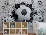 Football Splash Wall Mural Wall Mural Football Through the Wall Xxl Photo Wallpaper