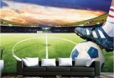 Football Stadium Murals 3d soccer Field Custom Wallpaper Sports Stadium Wall Mural In