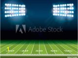 Football Stadium Wall Murals Door Murals American Football Field with Stadium Lights