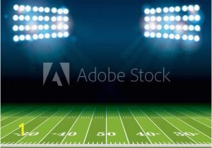 Football Stadium Wall Murals Door Murals American Football Field with Stadium Lights