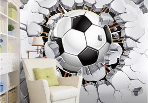 Football Wall Mural Wallpaper Custom Wall Mural Wallpaper 3d soccer Sport Creative Art Wall Painting Livingroom Bedroom Tv Background Wallpaper Football Free 3d Wallpaper