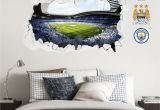 Football Wall Murals for Kids Champions Etihad Smashed Wall Stadium Corner Shot Mural Manchester