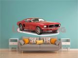 Ford Mustang Wall Mural Car Art ford Mustang Wall Decal