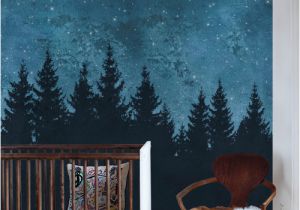 Forest Scene Wall Mural forest Trees Night Scene Mural Wallpaper 4 Sheet Pack 2ft X 9ft