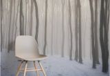 Forest Scene Wall Mural Snow forest Wallpaper